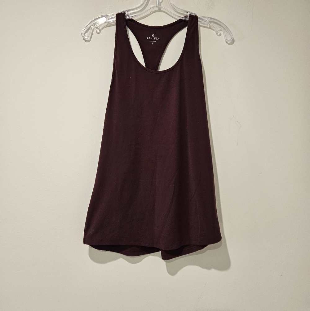 Athleta  Deep Burgundy Racerback Tank, Size Small